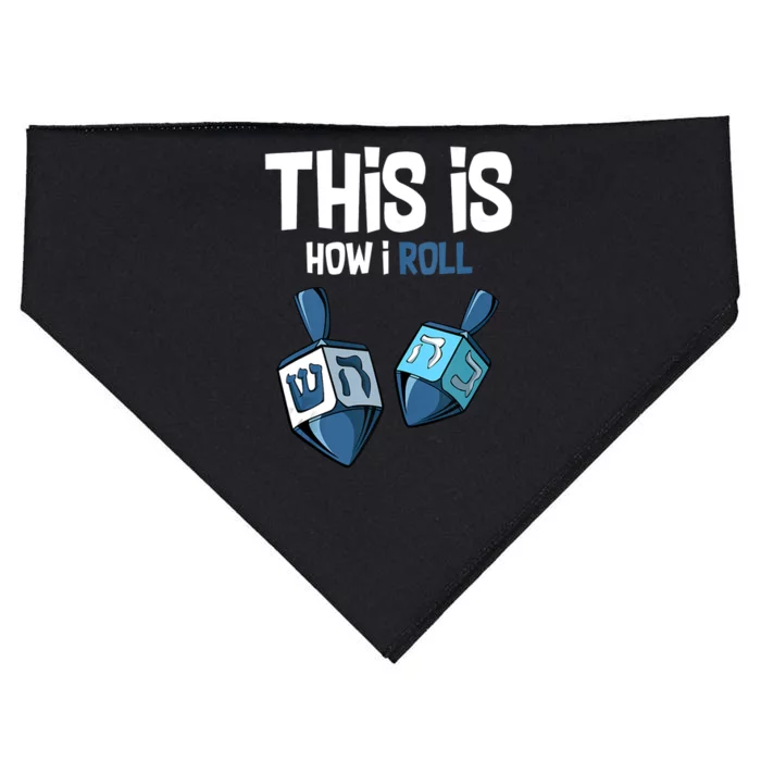 This Is How I Roll Draydel Trendl Hanukkah Channukah Funny USA-Made Doggie Bandana