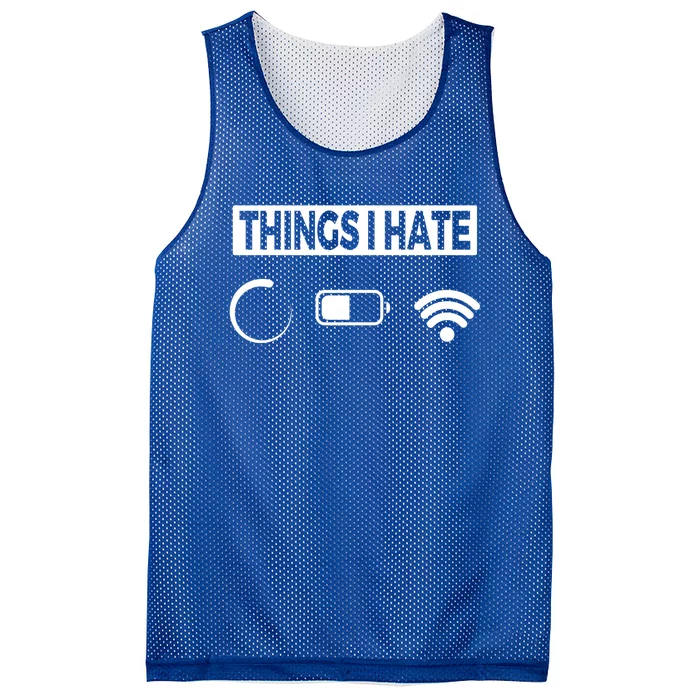 Things I Hate Technology Software Script Html Network Gift Mesh Reversible Basketball Jersey Tank