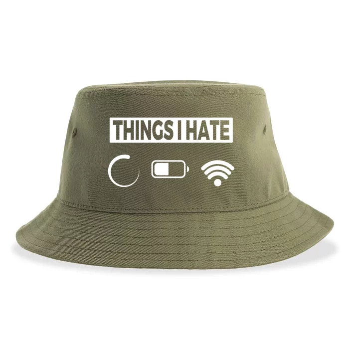 Things I Hate Technology Software Script Html Network Gift Sustainable Bucket Hat