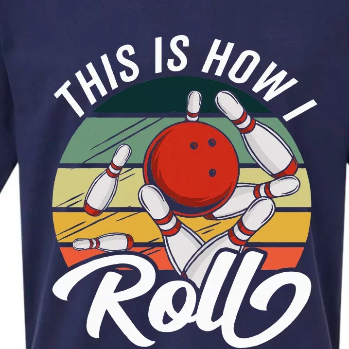 This Is How I Roll Women Funny Bowling Sueded Cloud Jersey T-Shirt