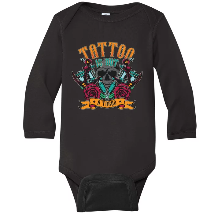 Tattoo Is Hot A Taboo Baby Long Sleeve Bodysuit