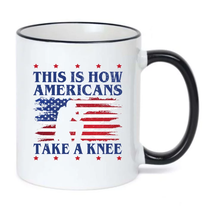 This Is How Americans Take A Knee Black Color Changing Mug