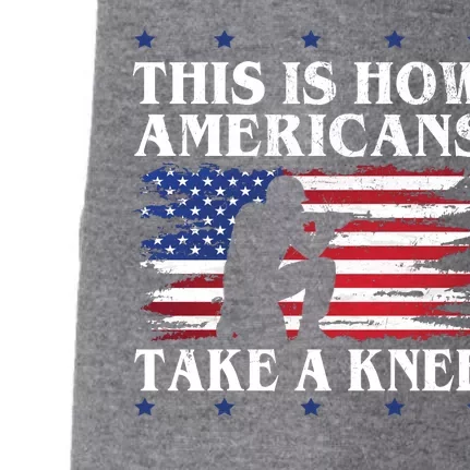 This Is How Americans Take A Knee Doggie 3-End Fleece Hoodie