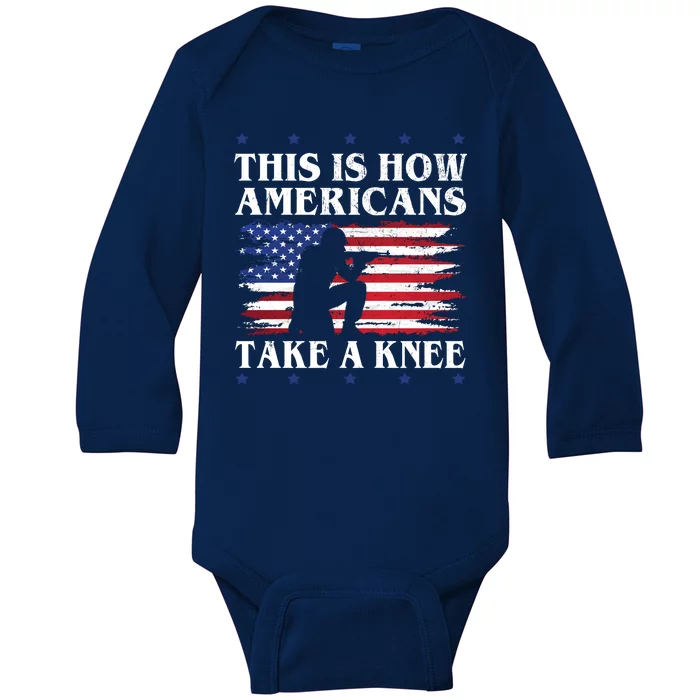 This Is How Americans Take A Knee Baby Long Sleeve Bodysuit