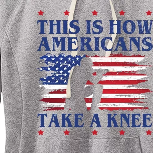 This Is How Americans Take A Knee Women's Fleece Hoodie