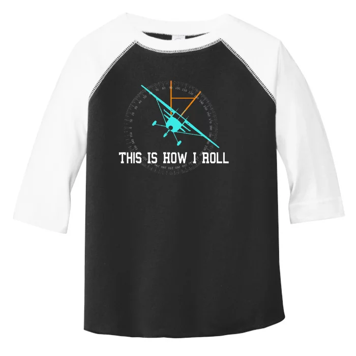 This Is How We Roll Pilot Funny Airplane Aircraft Toddler Fine Jersey T-Shirt