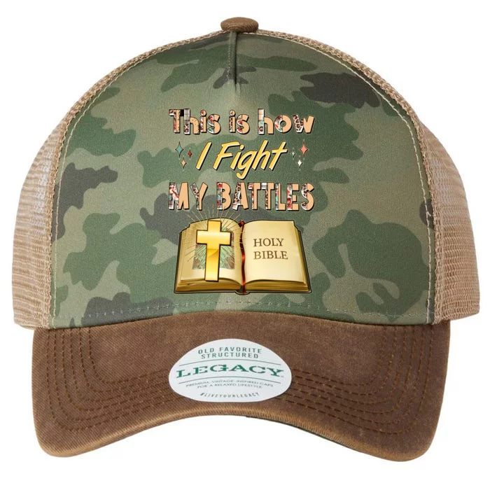 This Is How I Fight My Battles Holy Bible Faith Legacy Tie Dye Trucker Hat