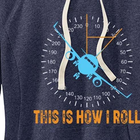 This Is How I Roll Airplane Pilot Shirts Aviation Women's Fleece Hoodie