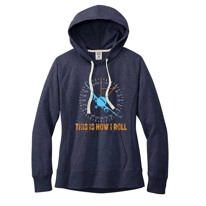 This Is How I Roll Airplane Pilot Shirts Aviation Women's Fleece Hoodie