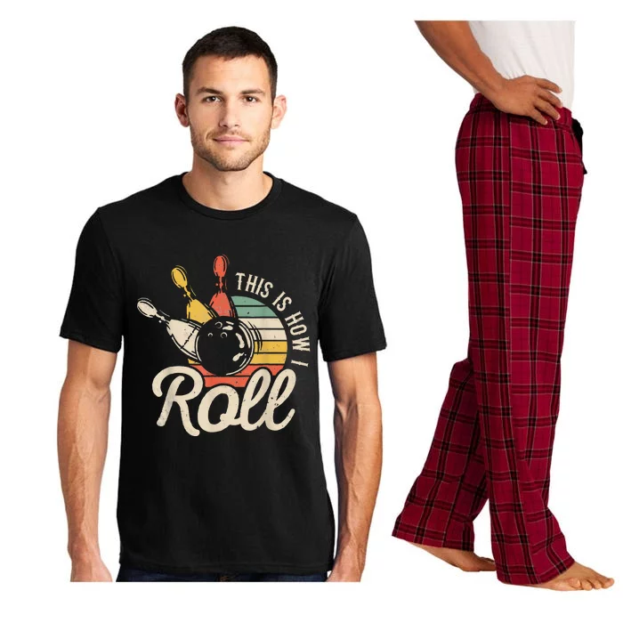 This Is How I Roll Retro Funny Bowling Team Bowler Women Men Pajama Set