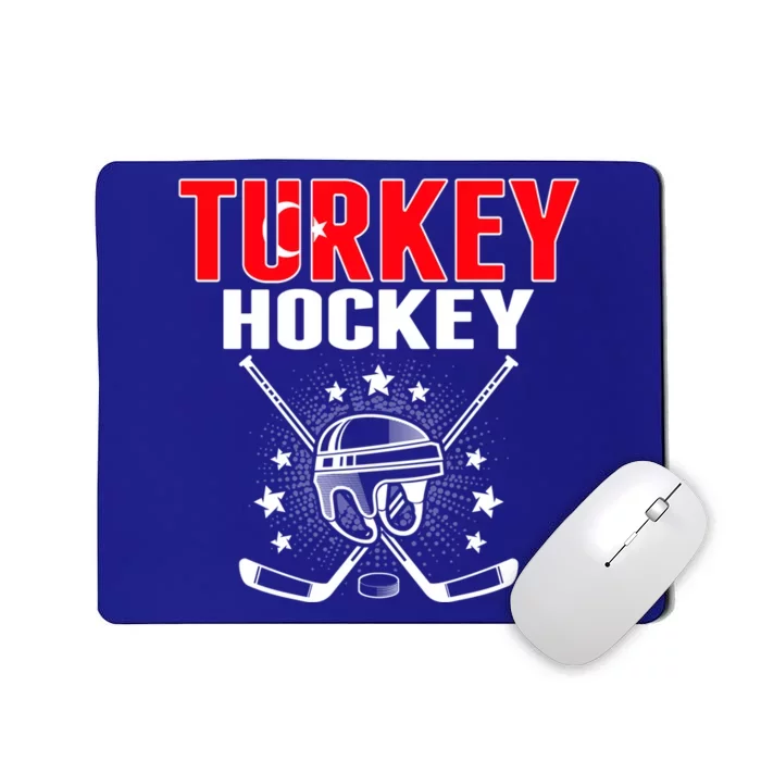 Turkey Ice Hockey Fans Jersey Turkish Flag Puck Hockey Stick Cool Gift Mousepad