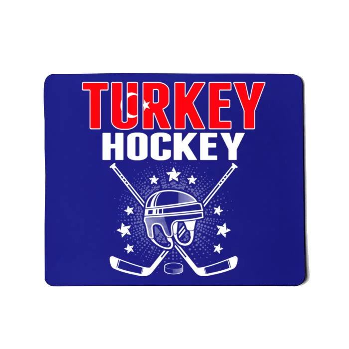 Turkey Ice Hockey Fans Jersey Turkish Flag Puck Hockey Stick Cool Gift Mousepad