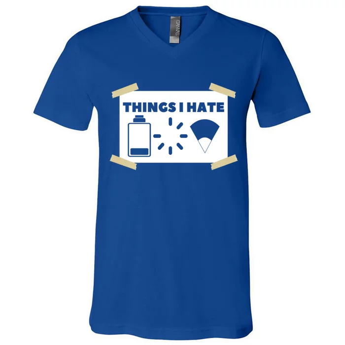 Things I Hate Programmer Gamer Funny Gamer Gift V-Neck T-Shirt