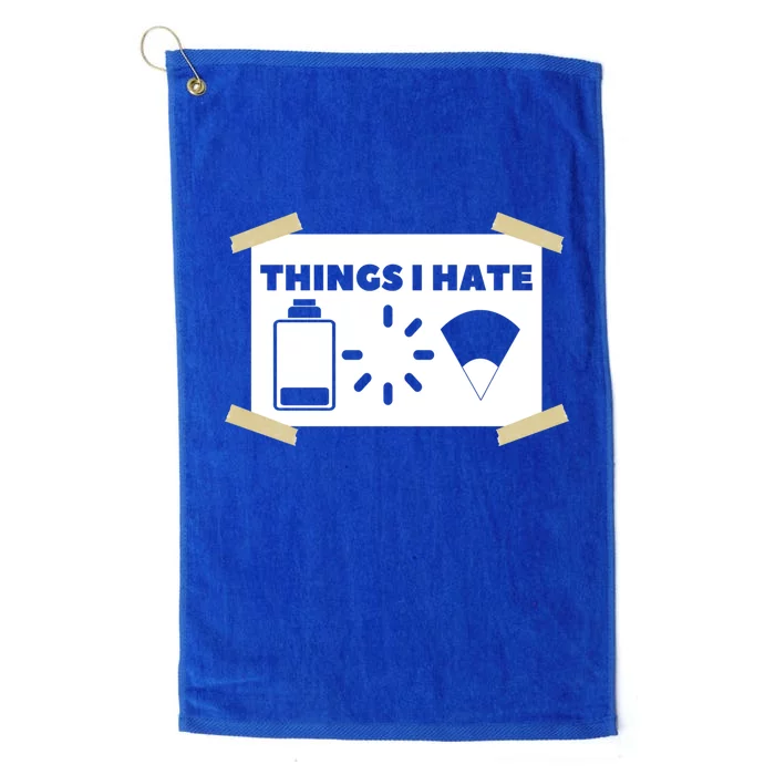 Things I Hate Programmer Gamer Funny Gamer Gift Platinum Collection Golf Towel