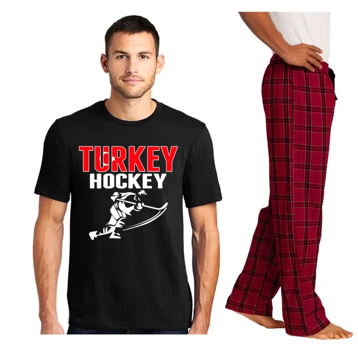 Turkey Ice Hockey Fans Jersey Turkish Hockey Team Supporter Great Gift Pajama Set