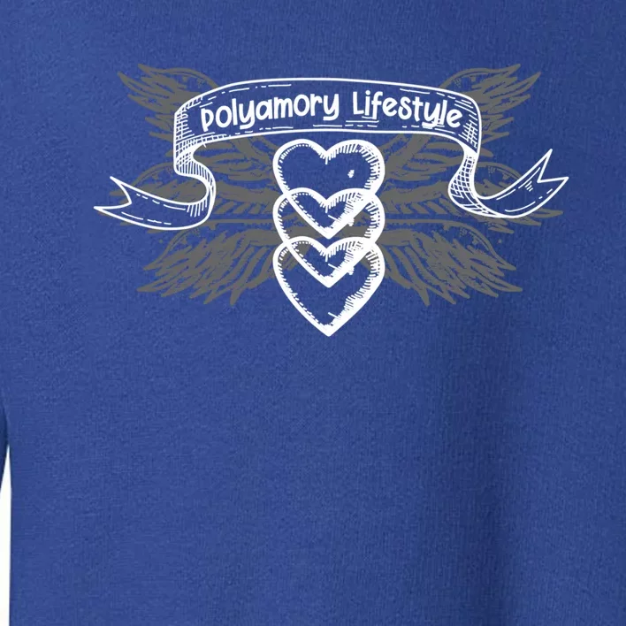 Threelationship Infinity Heart Polyamory Poly Love Tee Funny Gift Toddler Sweatshirt