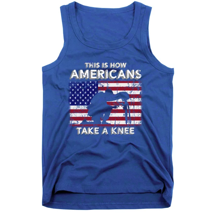 This Is How Americans Take A Knee Veteran Gift Tank Top