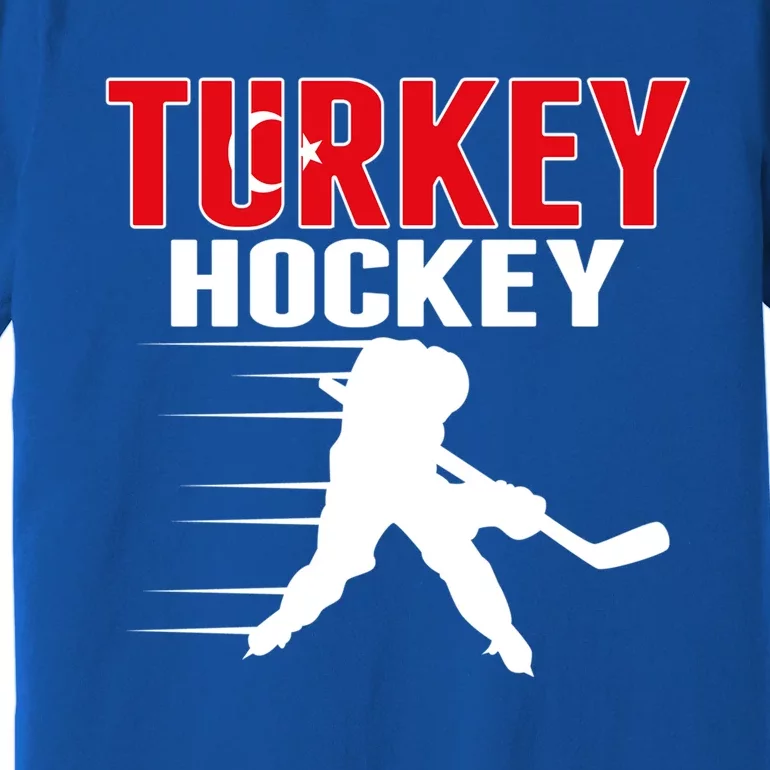 Turkey Ice Hockey Fans Jersey Turkish Hockey Team Supporter Cool Gift Premium T-Shirt