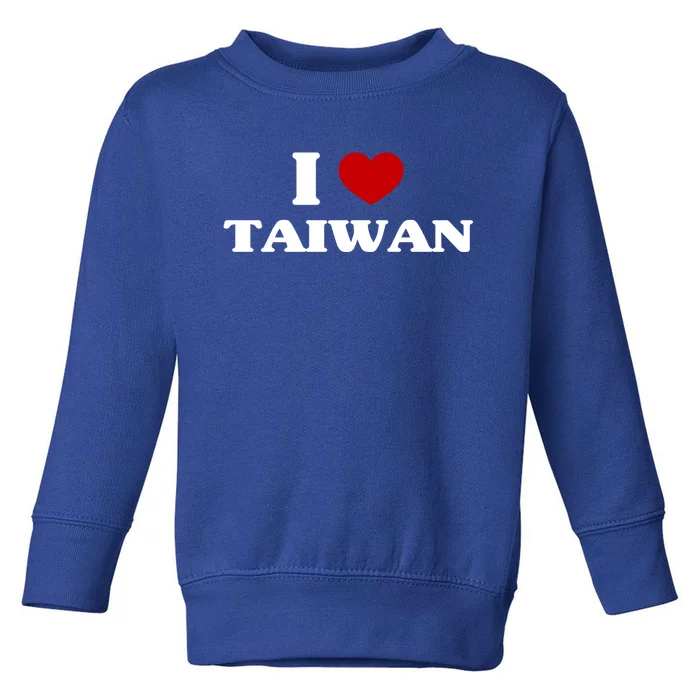 Taiwan I Heart Taiwan Souvenir I Love Taiwan Gift Toddler Sweatshirt