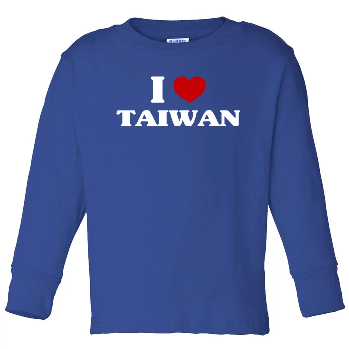 Taiwan I Heart Taiwan Souvenir I Love Taiwan Gift Toddler Long Sleeve Shirt