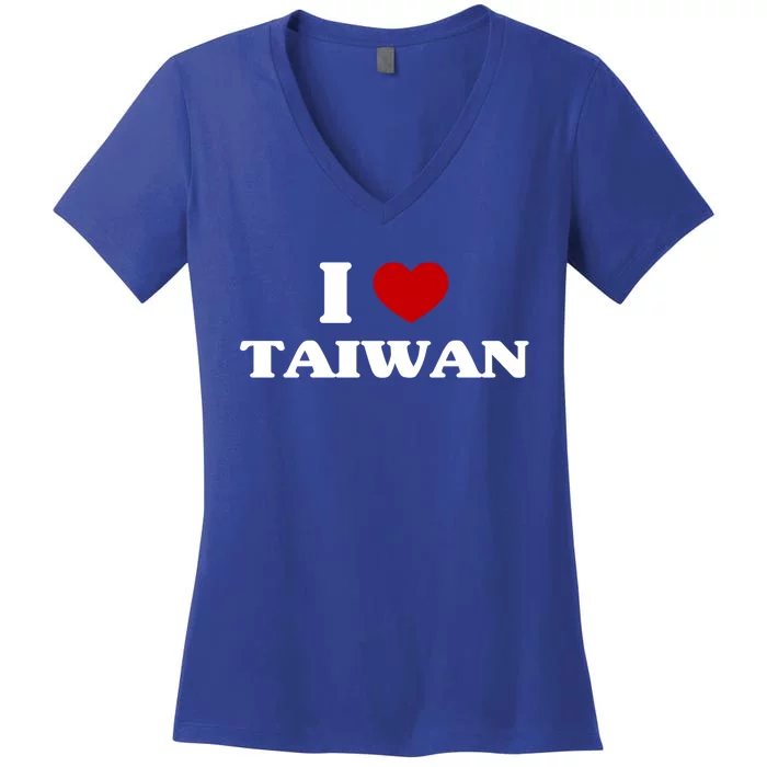 Taiwan I Heart Taiwan Souvenir I Love Taiwan Gift Women's V-Neck T-Shirt