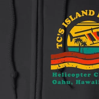 TcS Island Hoppers Helicopter Charters Hawaii Since 1980 Full Zip Hoodie