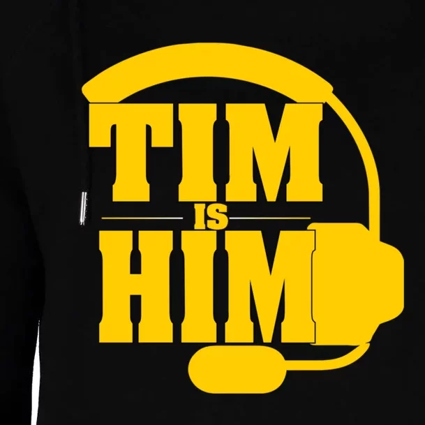 Tim Is Him Womens Funnel Neck Pullover Hood