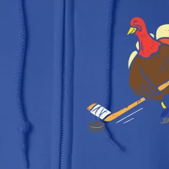 Turkey Ice Hockey Funny Thanksgiving Sport Cool Gift Full Zip Hoodie