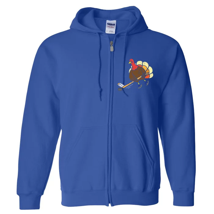 Turkey Ice Hockey Funny Thanksgiving Sport Cool Gift Full Zip Hoodie