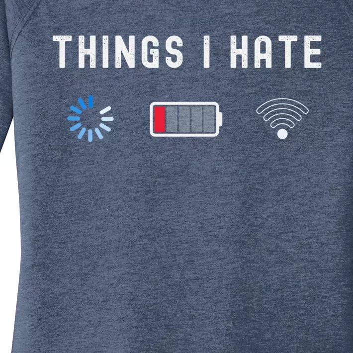 Things I Hate Programmer Gamer Computer Nerd Funny Gift Idea Gift Women's Perfect Tri Tunic Long Sleeve Shirt