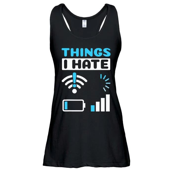 Things I Hate Programmer Gamer Computer Nerd Funny Gift Ladies Essential Flowy Tank