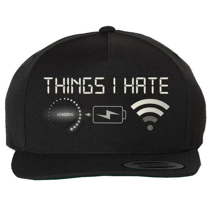 Things I Hate Programmer Gamer Computer Nerd Streaming Cool Gift Wool Snapback Cap