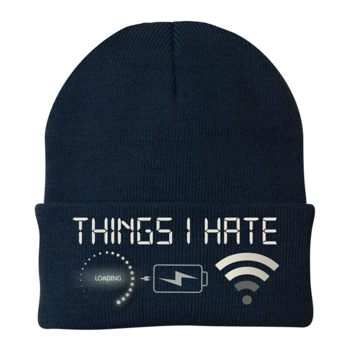 Things I Hate Programmer Gamer Computer Nerd Streaming Cool Gift Knit Cap Winter Beanie