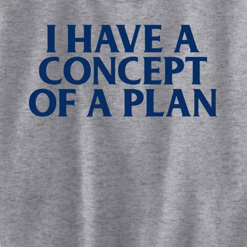 Trump I Have A Concept Of A Plan Kids Sweatshirt