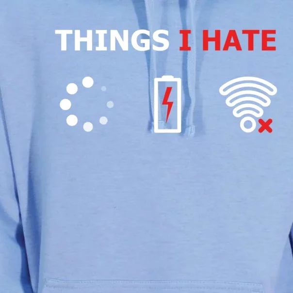 Things I Hate Cool Gift Funny Programmer And Gamer Nerd Gift Great Gift Unisex Surf Hoodie