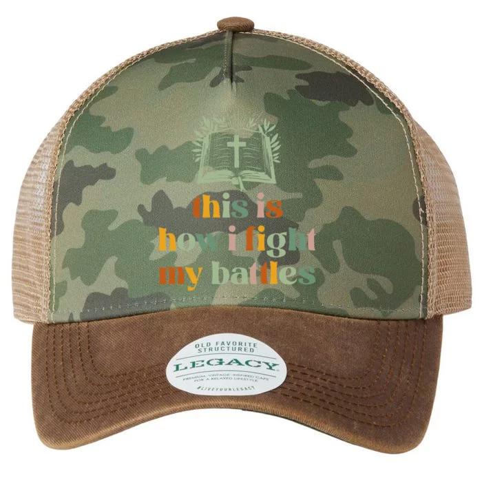 This Is How I Fight My Battles Christian Blessing Bible Legacy Tie Dye Trucker Hat