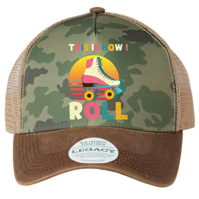 This Is How I Roll Retro Roller Skate Vintage Skater Skating Legacy Tie Dye Trucker Hat