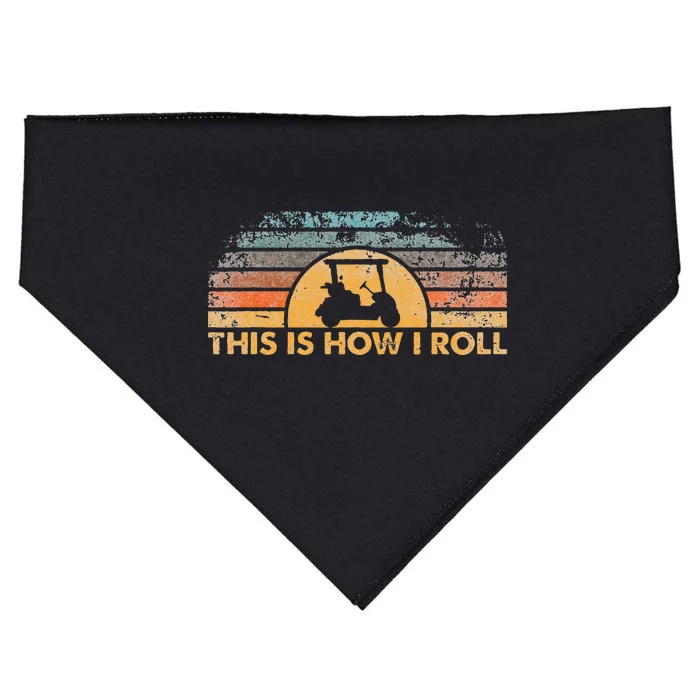 This Is How I Roll Vintage Golf Cart USA-Made Doggie Bandana