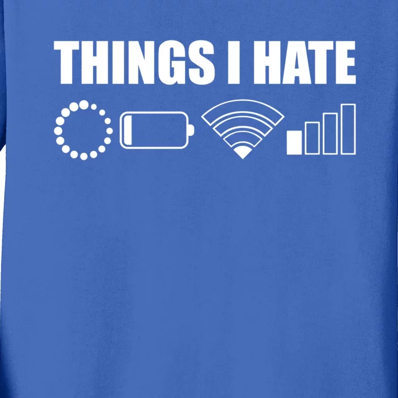 Things I Hate Meaningful Gift Funny Computer Scientist And Gamer Gift Kids Long Sleeve Shirt