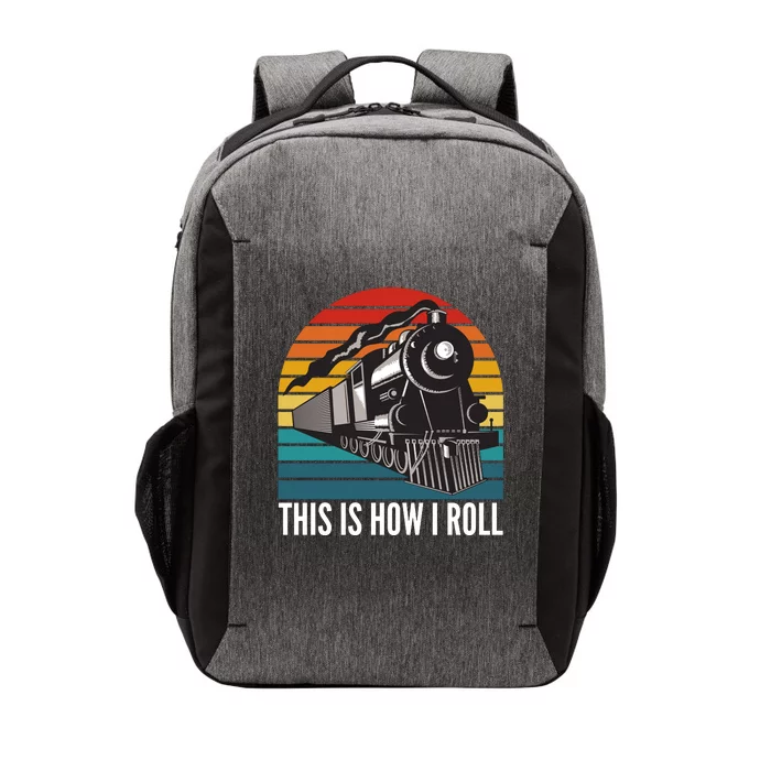 This Is How I Roll Train, Funny Locomotive & Railroad Lover Vector Backpack