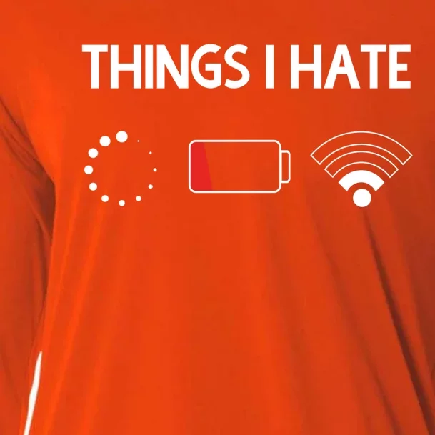 Things I Hate Gift Programmer And Gamer Meaningful Gift Cooling Performance Long Sleeve Crew