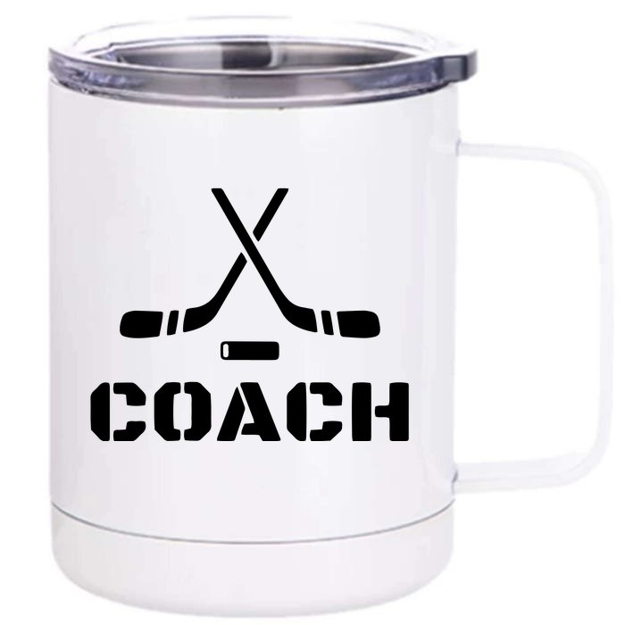 Trainer Ice Hockey Sport Hobby Ball Fun Front & Back 12oz Stainless Steel Tumbler Cup