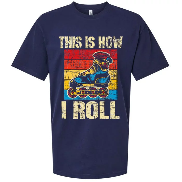 This Is How I Roll Rollerblades Skater Inline Skating Sueded Cloud Jersey T-Shirt