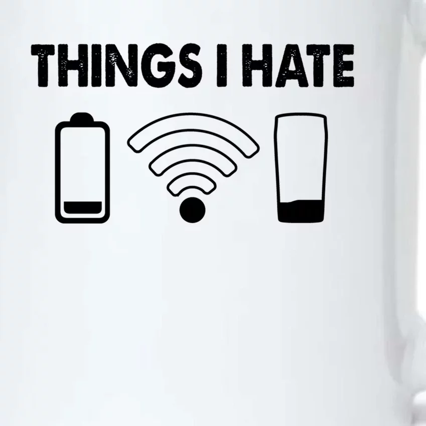 Things I Hate Battery Wifi Empty Beer Things I Hate Cool Gift Black Color Changing Mug