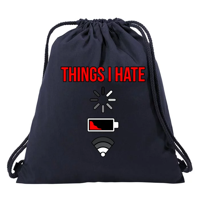 Things I Hate Computer It Tech Software Programmer Graphic Gift Drawstring Bag