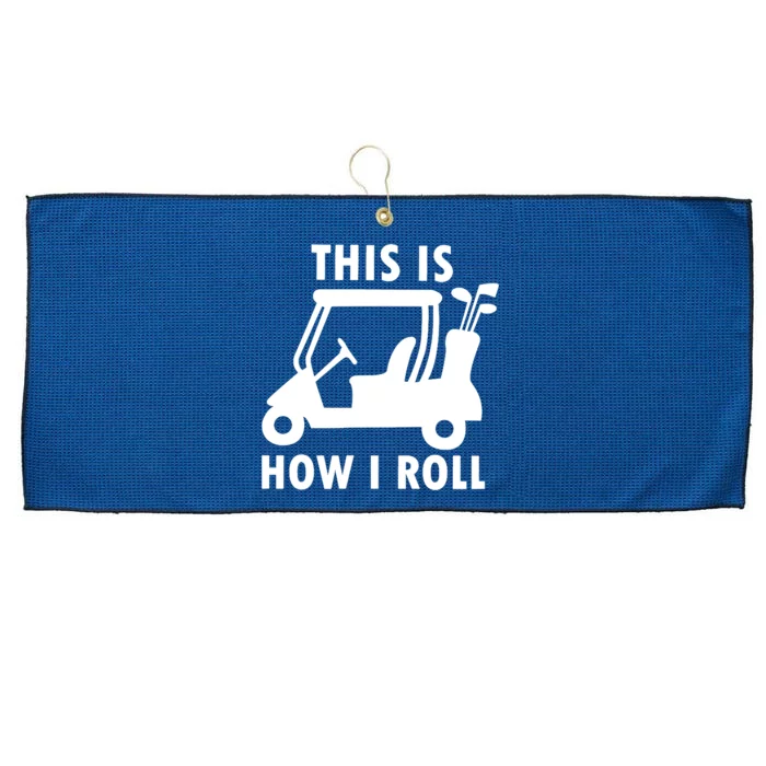 This Is How I Roll Funny Humor Golf Vintage Large Microfiber Waffle Golf Towel