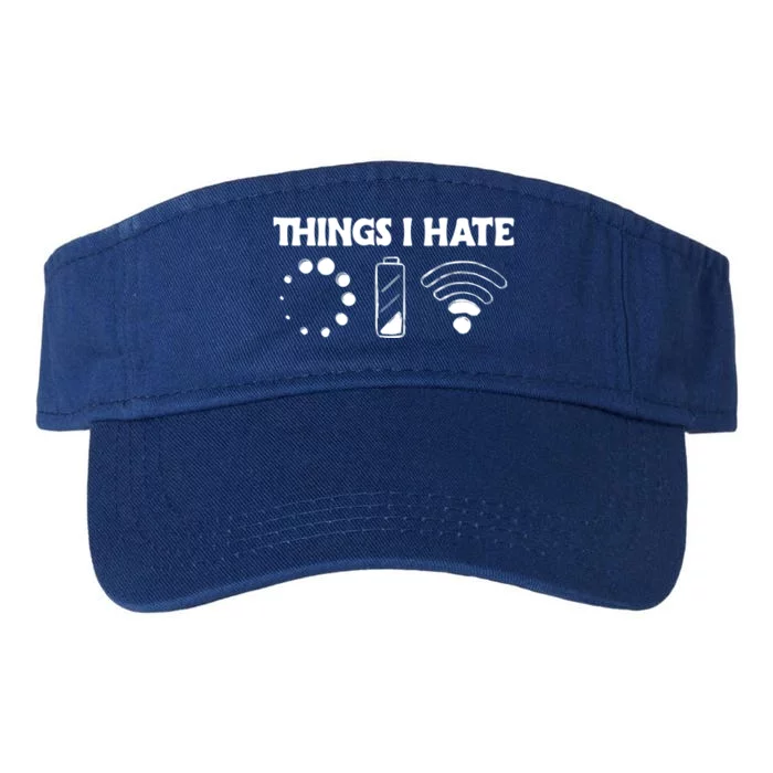 Things I Hate Computer Problems For Nerds Gamer Meaningful Gift Valucap Bio-Washed Visor