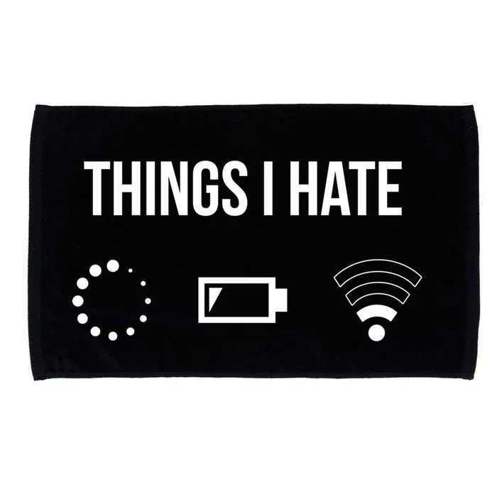 Things I Hate Funny Programmer Gift Microfiber Hand Towel