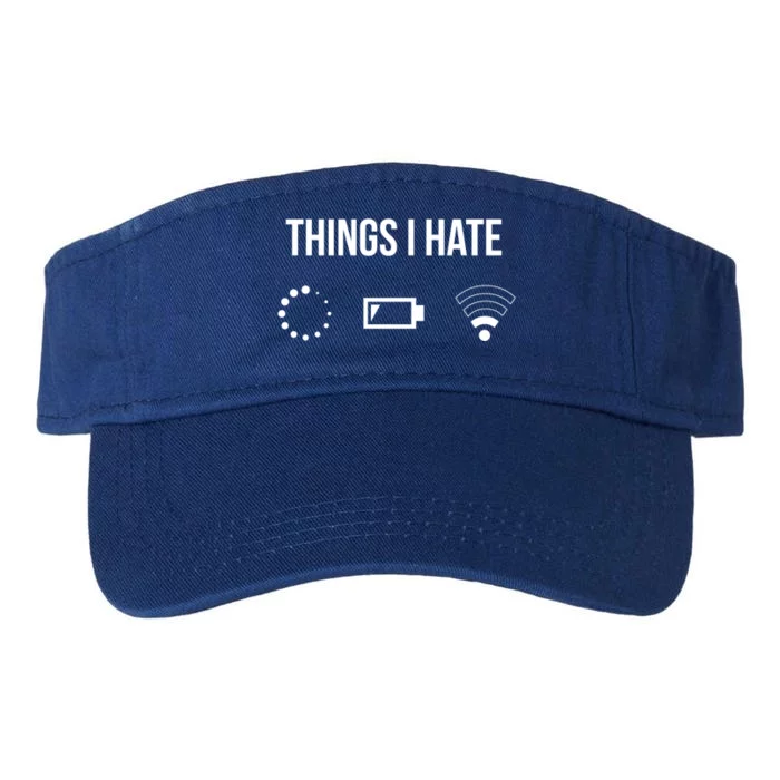 Things I Hate Funny Programmer Gift Valucap Bio-Washed Visor