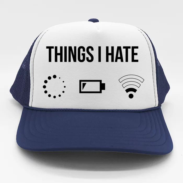 Things I Hate Funny Programmer Gift Trucker Hat